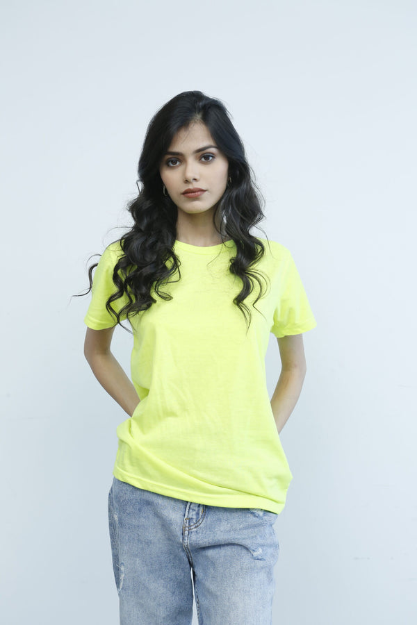 SHORT SLEEVE T SHIRT - Yellow - YK Clothing