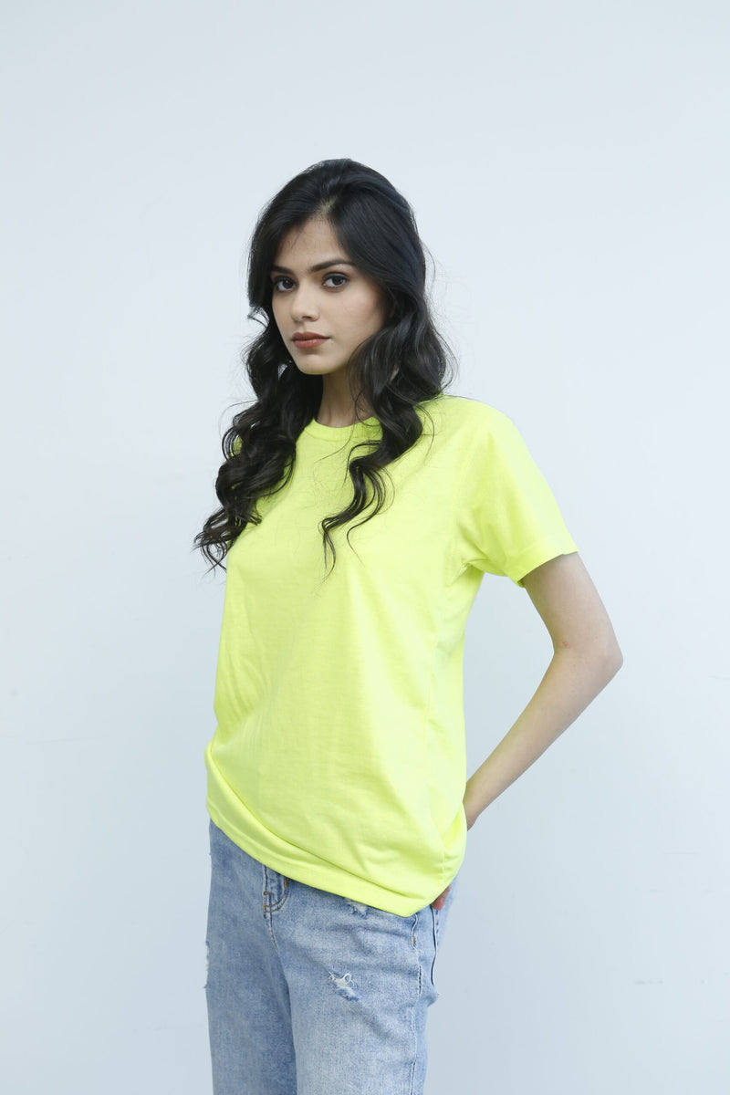 SHORT SLEEVE T SHIRT - Yellow - YK Clothing