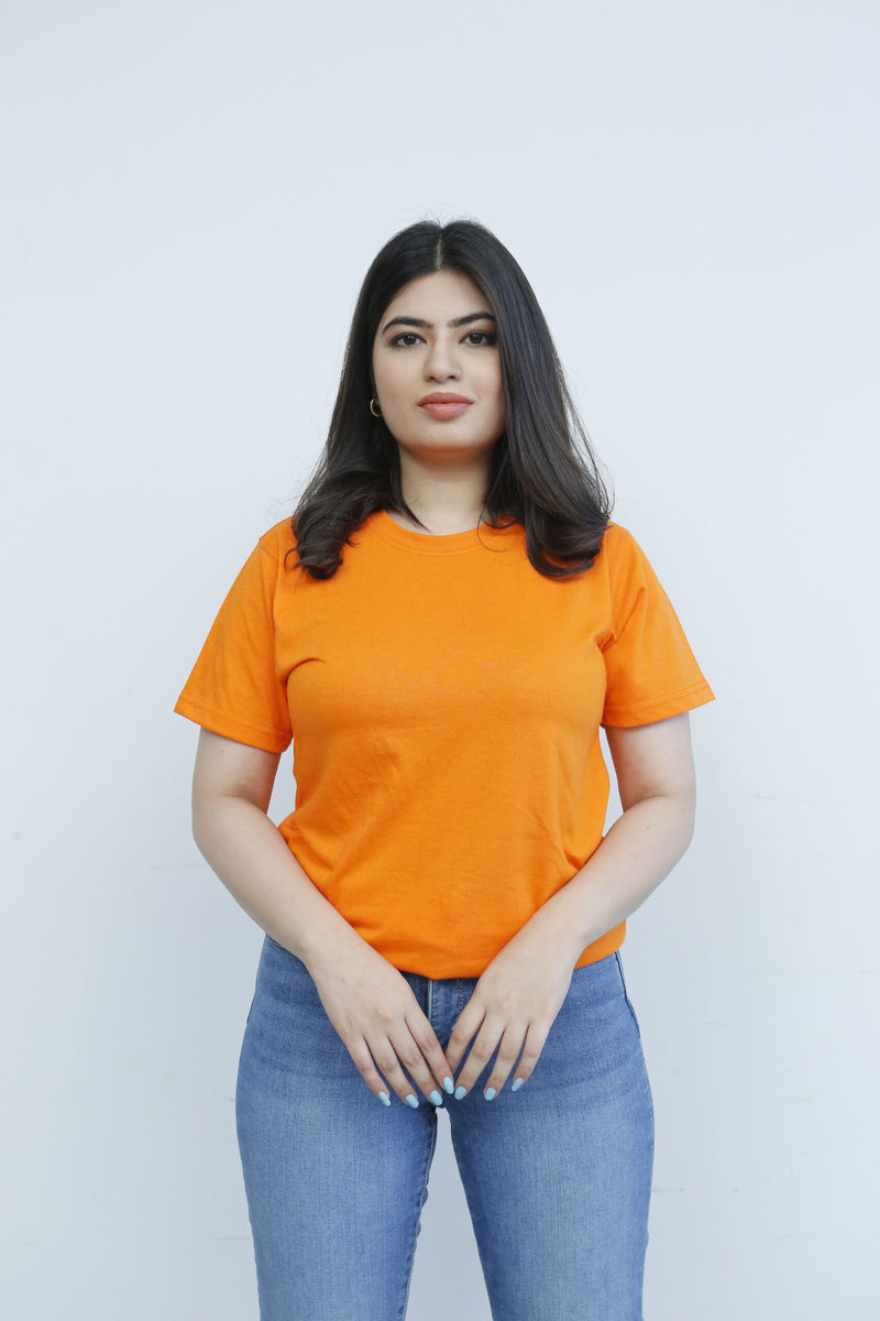 SHORT SLEEVE T SHIRT - Orange - YK Clothing