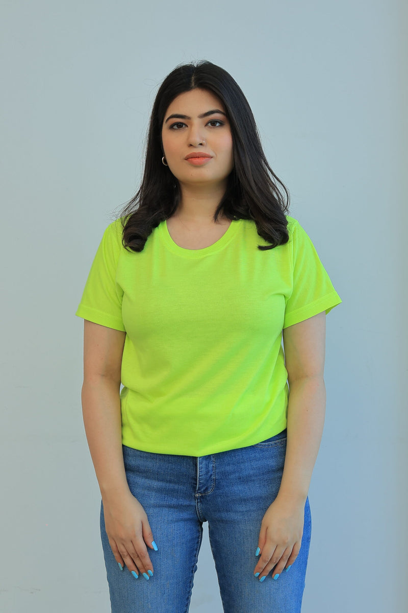 SHORT SLEEVE T SHIRT - Neon Green - YK Clothing