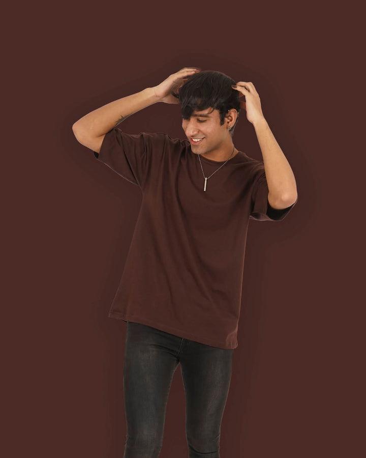 Dropshoulder Tee - Brown - YK Clothing