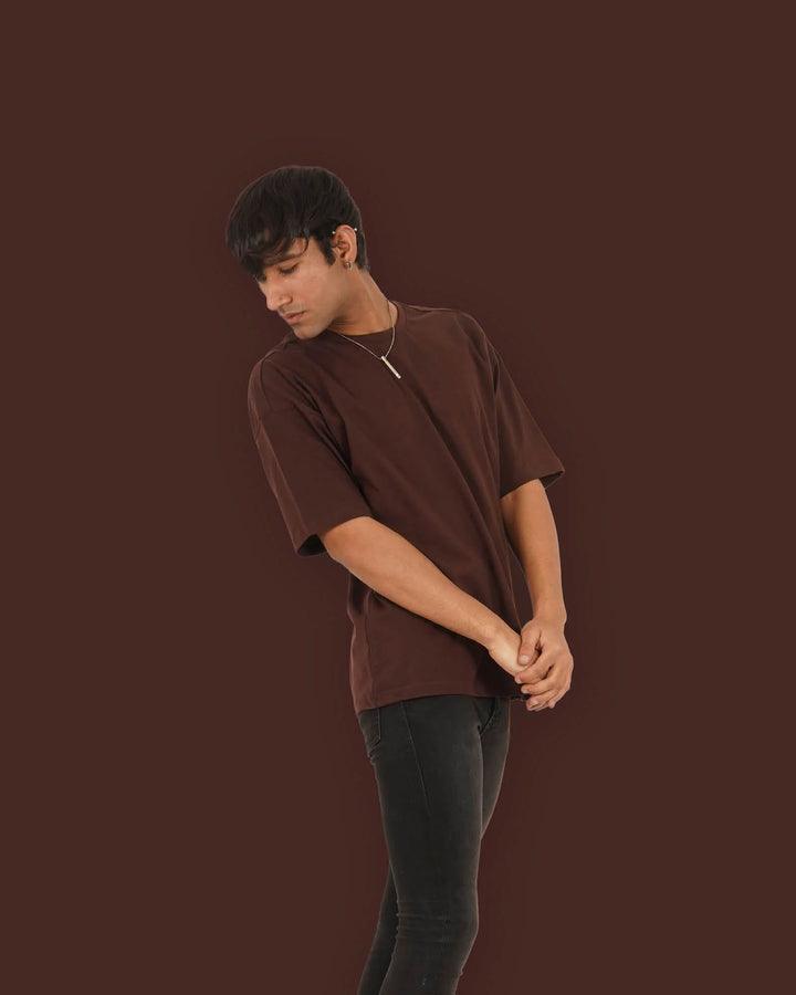 Dropshoulder Tee - Brown - YK Clothing