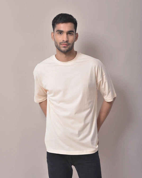 Dropshoulder Tee - Cream - YK Clothing