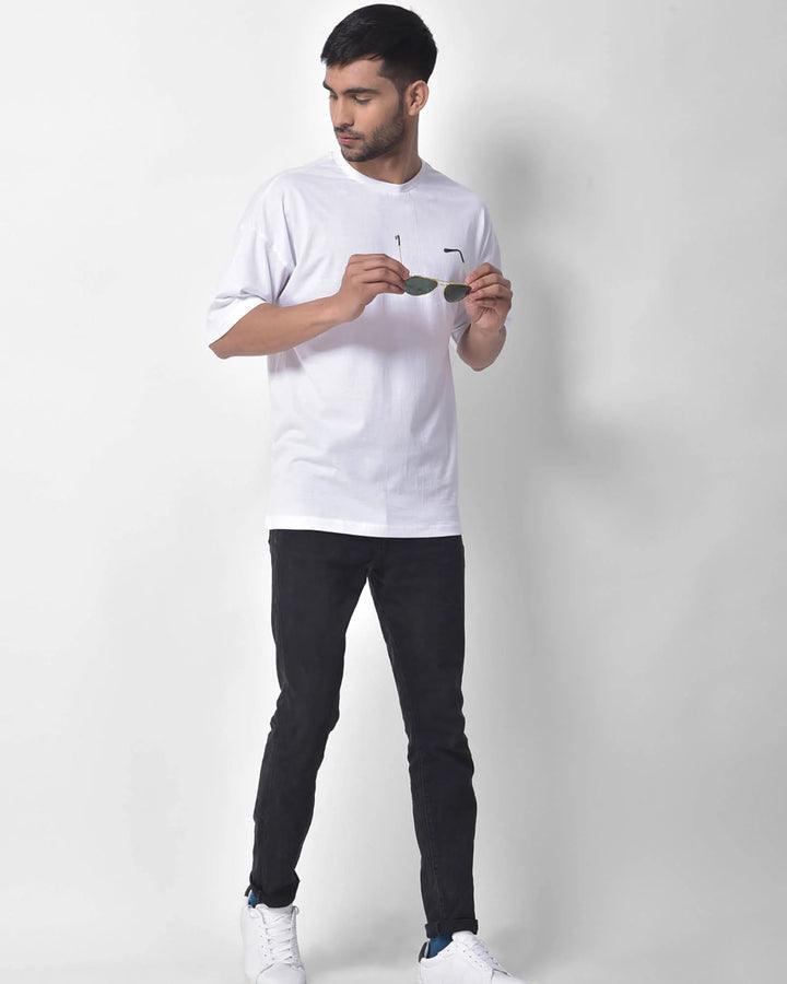 Dropshoulder Tee - White - YK Clothing