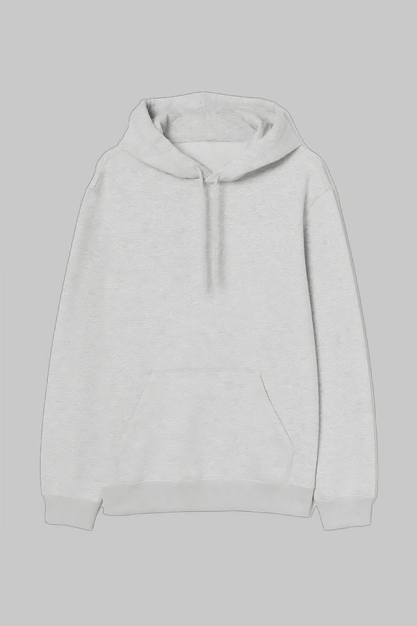 Plain Heather Gray Hoodie - YK Clothing