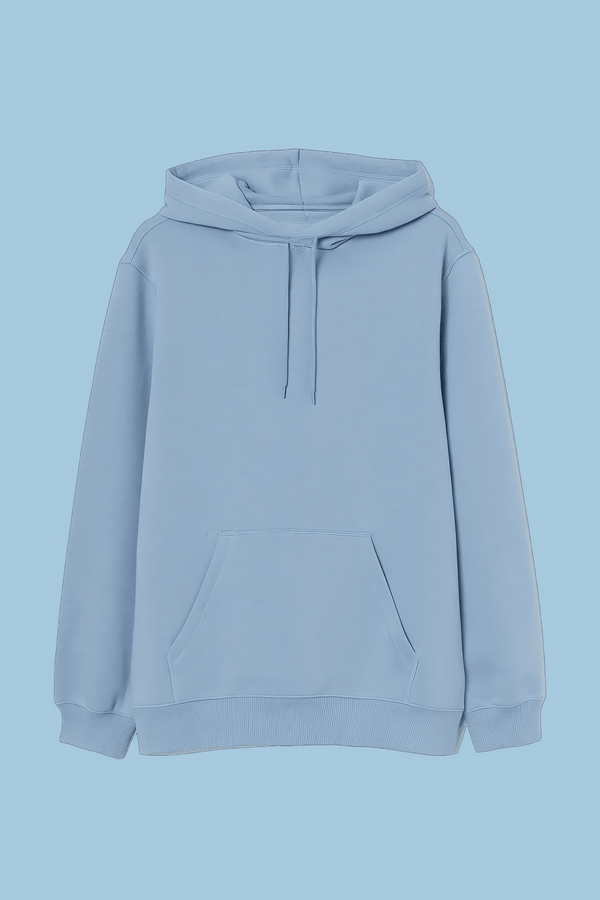 Plain Sky Blue Hoodie - YK Clothing