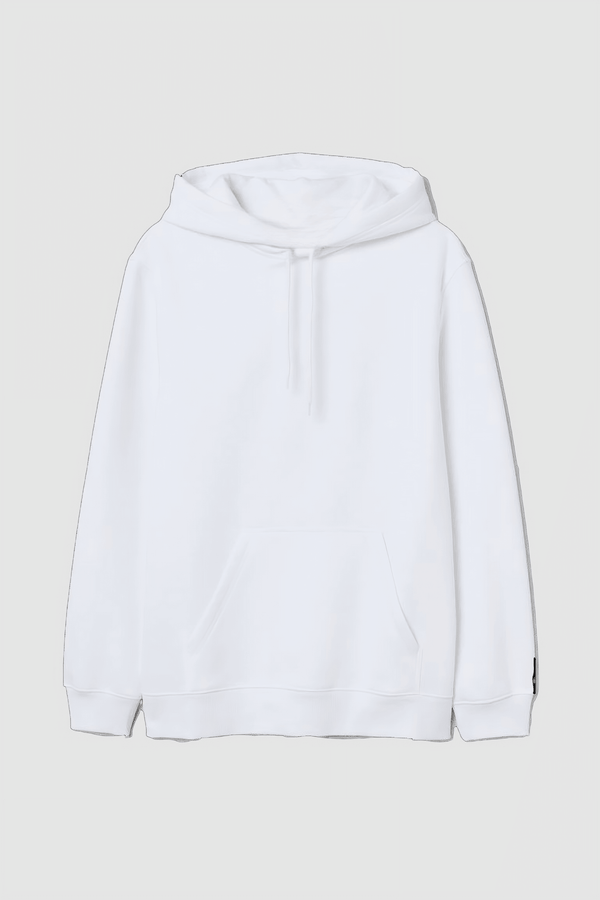 Plain White Hoodie - YK Clothing