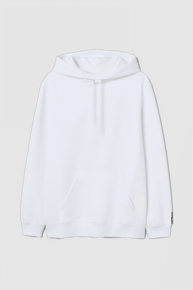 Plain White Hoodie - YK Clothing