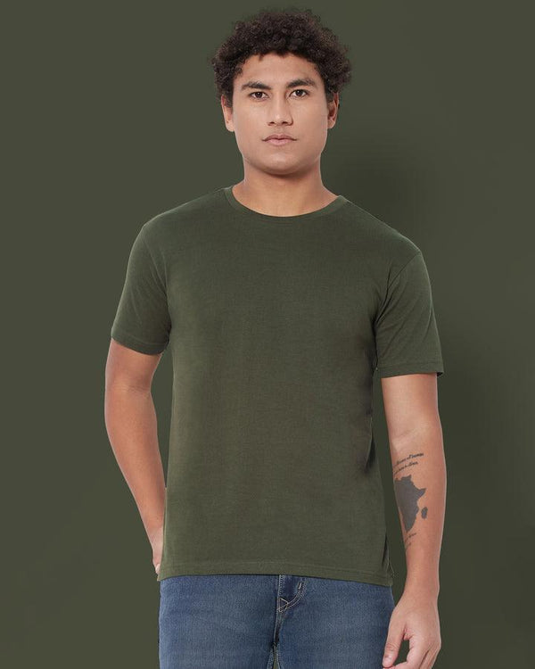 SHORT SLEEVE T SHIRT - Army Green - YK Clothing