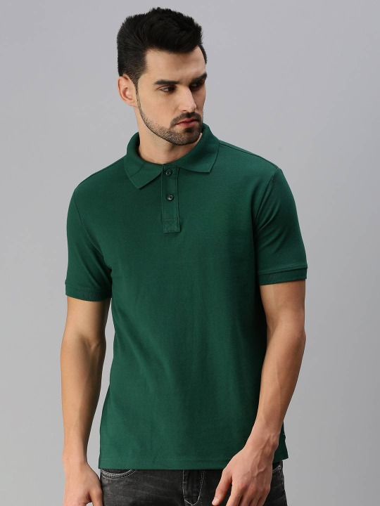 BOTTLE GREEN POLO TEE - YK Clothing