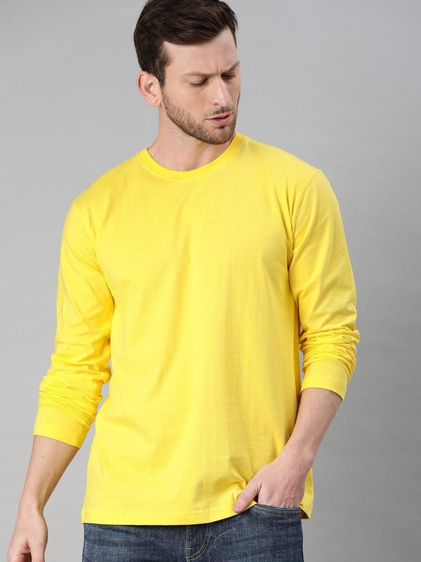 FULL SLEEVES ROUND NECK T-SHIRT - White