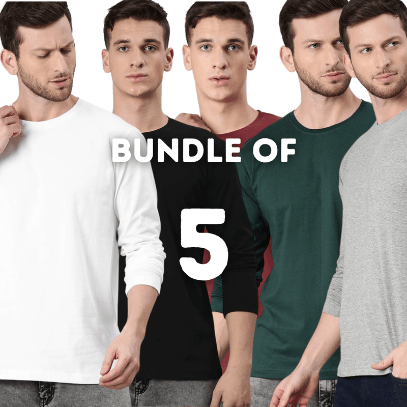 Men's round neck long sleeve t shirts online
