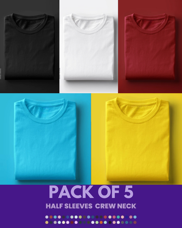 PLAIN T-SHIRT COMBO - 5 - YK Clothing