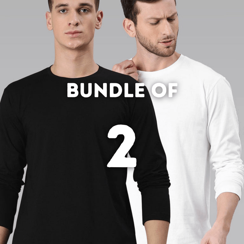 Bundle Of 2 Basic Full Sleeves T Shirt