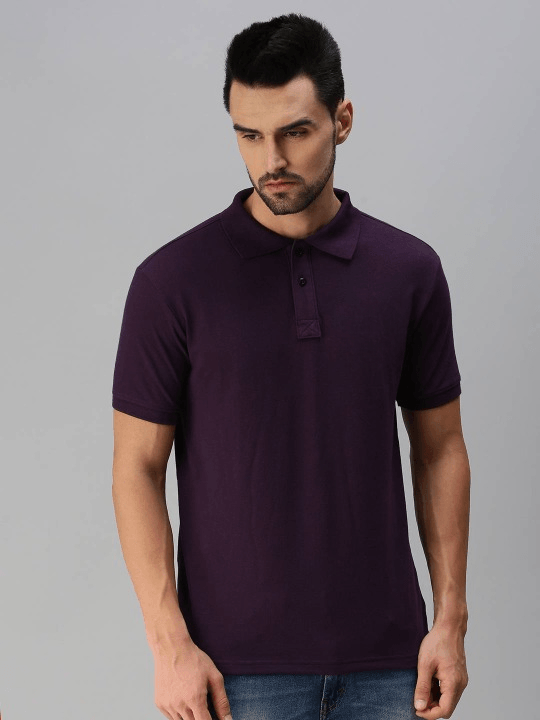 PURPLE POLO TEE - YK Clothing