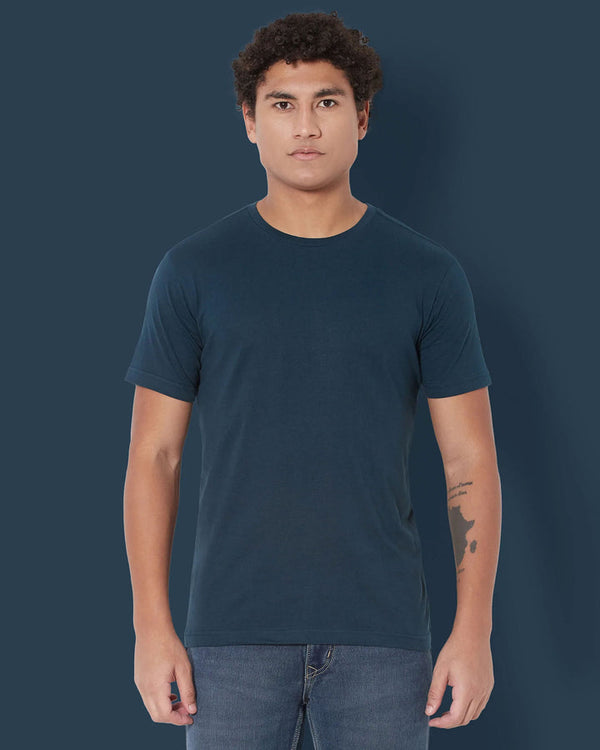 SHORT SLEEVE T SHIRT - Petroleum Blue - YK Clothing