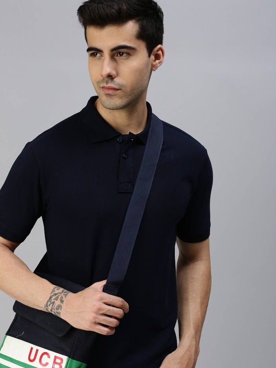 NAVY BLUE POLO TEE - YK Clothing