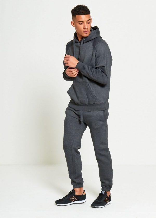 Charcoal Grey Hoodie Track Suit - YK