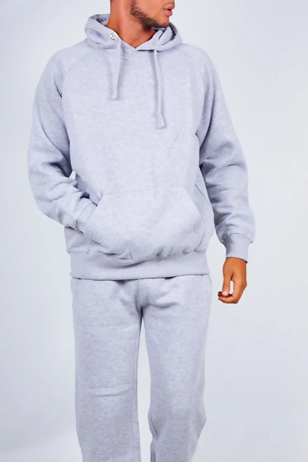 Heather Grey Hoodie Track Suit - YK