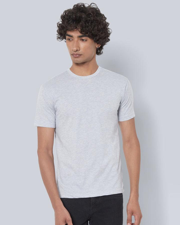 SHORT SLEEVE T SHIRT - Heather Grey - YK Clothing