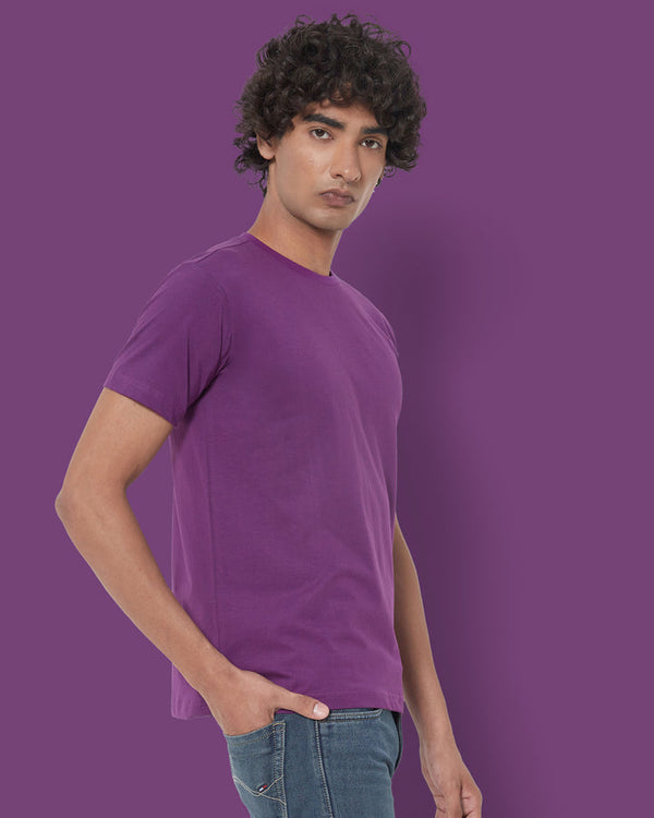 SHORT SLEEVE T SHIRT - Purple - YK Clothing