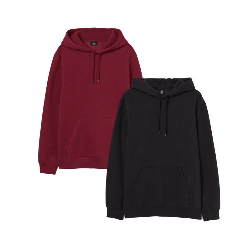 Bundle of 2 Plain Hoodie - YK Clothing