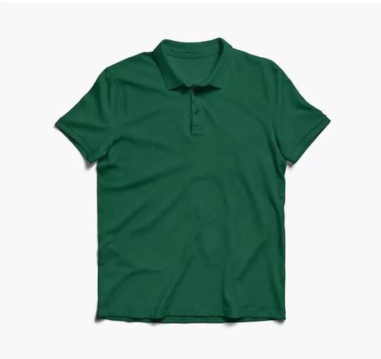 BASIC Bottle Green POLO T Shirt