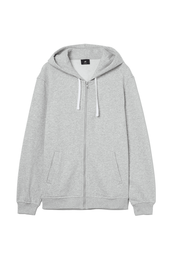 Basic HEATHER GRAY Zipper Hoodie - YK Clothing