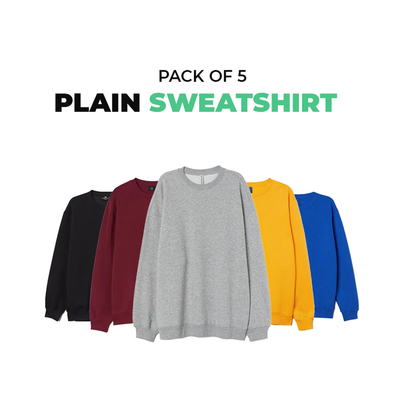 Bundle of 5 Plain Sweatshirts - YK