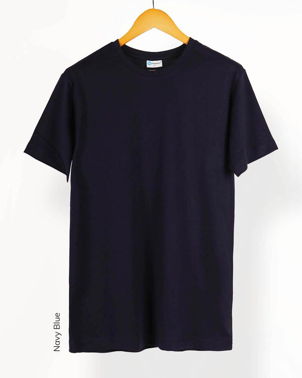 SHORT SLEEVE T SHIRT - Navy Blue - YK Clothing